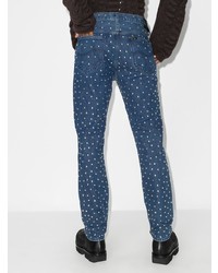 Мужские темно-синие джинсы с шипами от Stefan Cooke