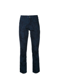 Темно-синие джинсы скинни с цветочным принтом от Marc Cain