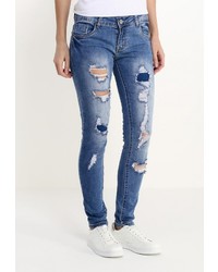 Темно-синие джинсы скинни от Adrixx