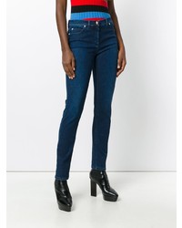 Темно-синие джинсы скинни от Versace