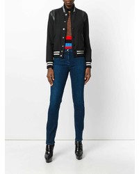 Темно-синие джинсы скинни от Versace