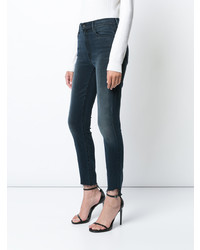 Темно-синие джинсы скинни от Mother