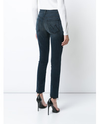 Темно-синие джинсы скинни от Mother