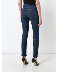 Темно-синие джинсы скинни от Mother