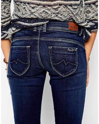 Темно-синие джинсы скинни от Pepe Jeans