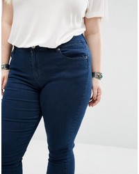 Темно-синие джинсы скинни от Brave Soul