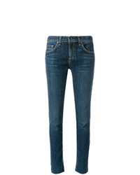 Темно-синие джинсы скинни от rag & bone/JEAN