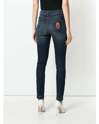 Темно-синие джинсы скинни от Dolce & Gabbana