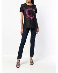 Темно-синие джинсы скинни от Cavalli Class