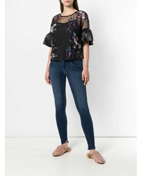 Темно-синие джинсы скинни от Liu Jo