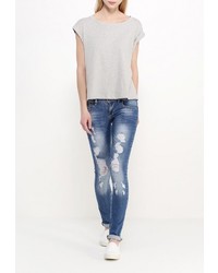 Темно-синие джинсы скинни от Tom Farr