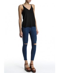 Темно-синие джинсы скинни от Topshop