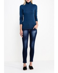 Темно-синие джинсы скинни от Troll