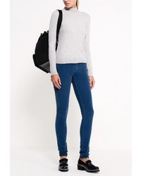 Темно-синие джинсы скинни от Victoria Beckham