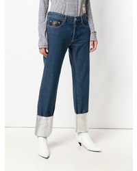 Женские темно-синие джинсы от Paco Rabanne