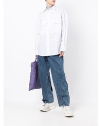 Мужские темно-синие джинсы от Feng Chen Wang