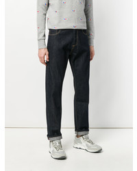 Мужские темно-синие джинсы от MAISON KITSUNÉ