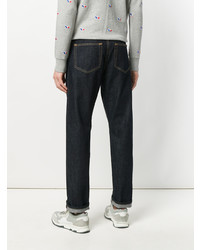 Мужские темно-синие джинсы от MAISON KITSUNÉ