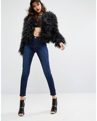 Женские темно-синие джинсы от PrettyLittleThing