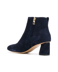 Темно-синие замшевые ботильоны от Parallèle