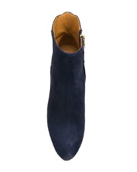 Темно-синие замшевые ботильоны от Parallèle