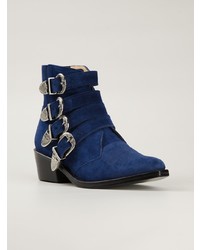 Темно-синие замшевые ботильоны от Toga Pulla