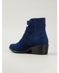 Темно-синие замшевые ботильоны от Toga Pulla
