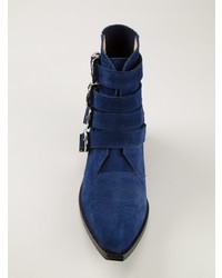 Темно-синие замшевые ботильоны от Toga Pulla