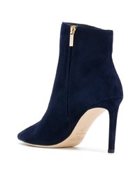 Темно-синие замшевые ботильоны от Jimmy Choo