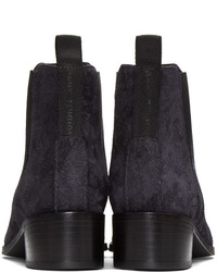 Темно-синие замшевые ботильоны от Acne Studios