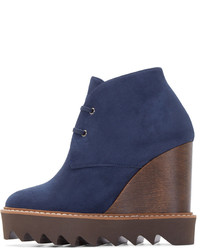 Темно-синие замшевые ботильоны от Stella McCartney