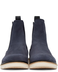 Темно-синие замшевые ботильоны от Diemme
