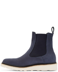 Темно-синие замшевые ботильоны от Diemme