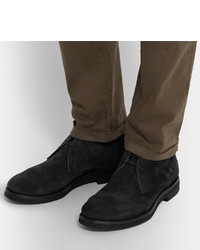 Темно-синие замшевые ботинки дезерты от Officine Creative