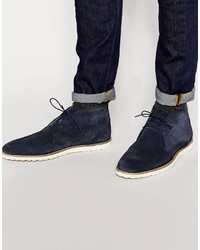 Темно-синие замшевые ботинки дезерты от Asos