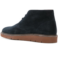 Темно-синие замшевые ботинки дезерты от Hogan