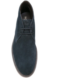 Темно-синие замшевые ботинки дезерты от Hogan