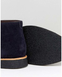 Темно-синие замшевые ботинки дезерты от New Look