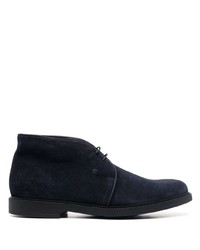 Темно-синие замшевые ботинки дезерты от Fratelli Rossetti