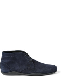 Темно-синие замшевые ботинки дезерты от Harry's of London