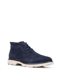 Темно-синие замшевые ботинки дезерты от Hogan