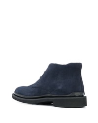 Темно-синие замшевые ботинки дезерты от Tod's