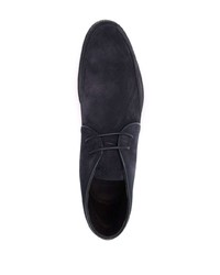 Темно-синие замшевые ботинки дезерты от Z Zegna