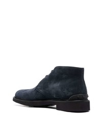 Темно-синие замшевые ботинки дезерты от Tod's