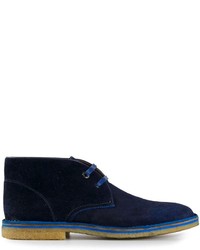 Темно-синие замшевые ботинки дезерты от Lanvin