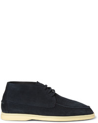 Темно-синие замшевые ботинки дезерты от Loro Piana