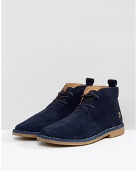 Темно-синие замшевые ботинки дезерты от Farah