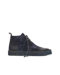 Темно-синие замшевые ботинки дезерты от Marsèll