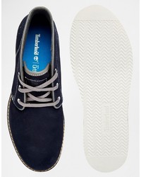 Темно-синие замшевые ботинки дезерты от Timberland