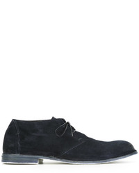 Темно-синие замшевые ботинки дезерты от Pantanetti
